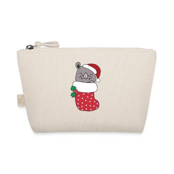 Rhinocéros mignons en chaussette de Noël pour Noël - Trousse biologique - nature - Devant