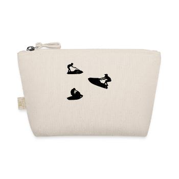 Jet Ski Silhouette Jet Skiing Jet Ski Rider - Organic Pouch - nature - Front