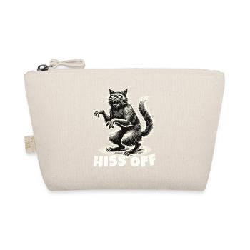 Creepy Cat Hiss Off Statement - Organic Pouch - nature - Front