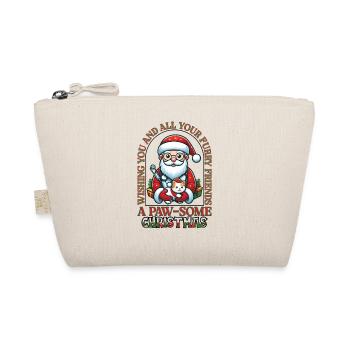 Santa Vet Christmas Greetings Gifts For Pet Lovers - Organic Pouch - nature - Front