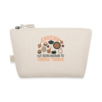 Pottery Ceramics Artist Caution - Organic Pouch - nature - Front