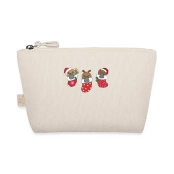 Cute platypus in Christmas sock too - Organic Pouch - nature - Front