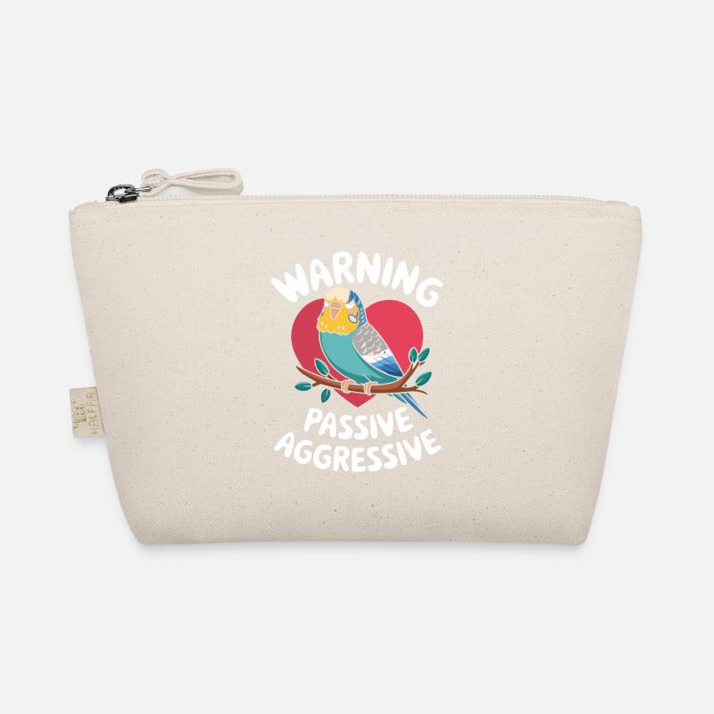 Warning Passive Aggressive Papageien Herz - Bio-Täschchen - Natur