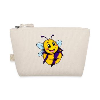 Glückliche Hummel Cartoon Illustration - Bio-Täschchen - Natur - Vorne