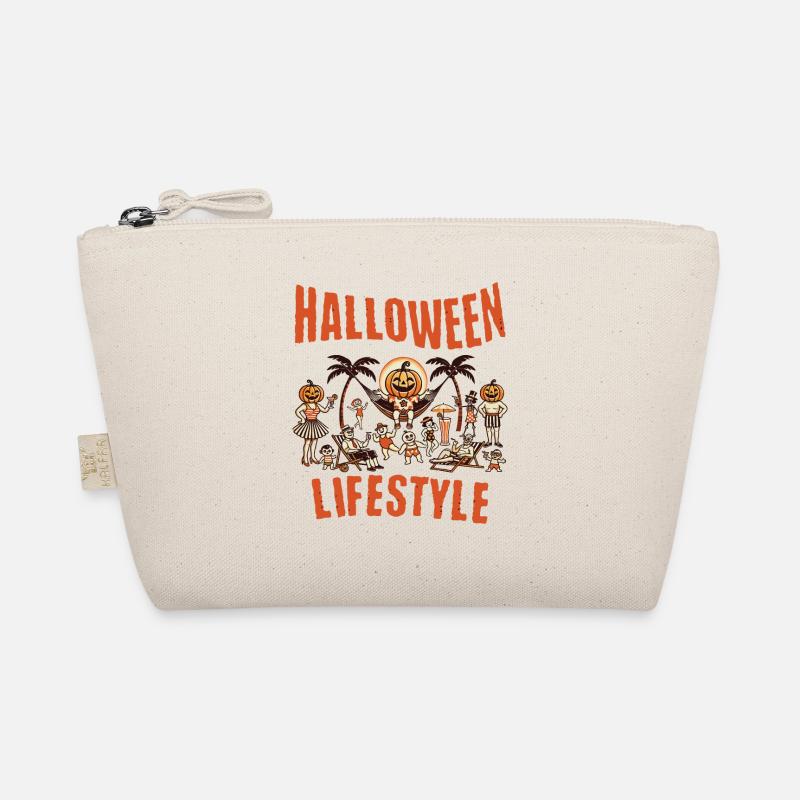 Halloween Lifestyle Beach Fun in Retro Style Organic Pouch