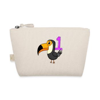 Number 1 Number One - Toucans Bird Motif - Organic Pouch - nature - Front