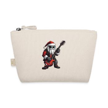 Santa Claus Guitar Santa - Organic Pouch - nature - Front