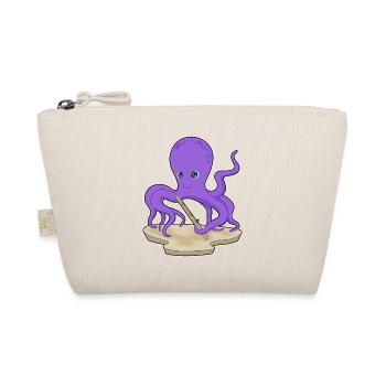Octopus Musician Flute Music - Organic Pouch - nature - Front