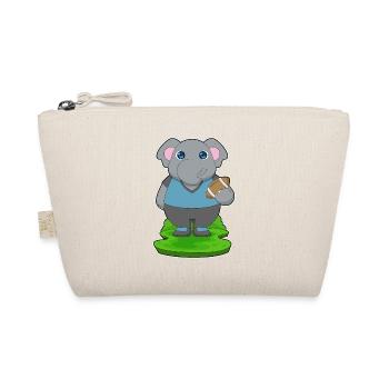 Elephant American Football Sport - Organic Pouch - nature - Front