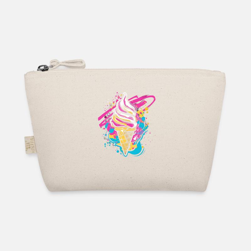 cream cone paint blobs Organic Pouch