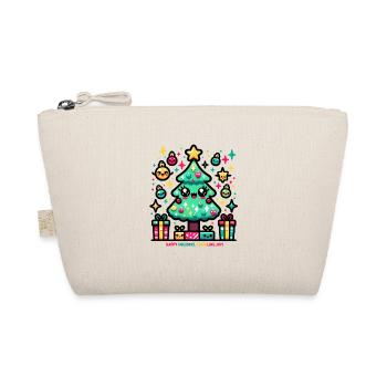 Kawaii Weihnachtsbaum Design für die Feiertage - Bio-Täschchen - Natur - Vorne