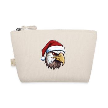 Adler Kopf Weihnachten Portät - Bio-Täschchen - Natur - Vorne
