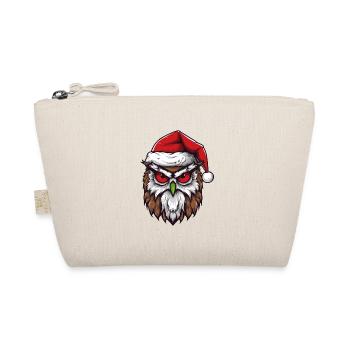 Portrait de Noël tête de hibou - Trousse biologique - nature - Devant
