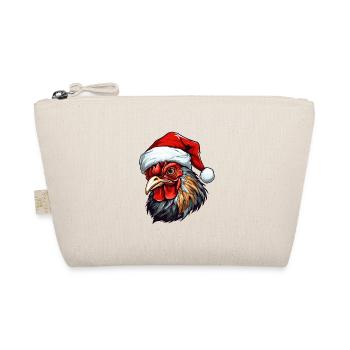 Rooster Head Christmas Portrait - Organic Pouch - nature - Front