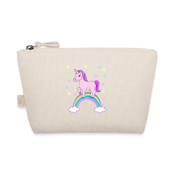 Einhorn Regenbogen Geschenkidee - Bio-Täschchen - Natur - Vorne