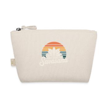 I'm just here for savasana funny Yoga Saying Humor - Organic Pouch - nature - Front
