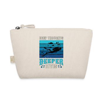 Scuba Diving Deep Thoughts Deeper Dives Snorkeler - Organic Pouch - nature - Front