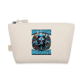 Scuba Diving Born To Breath Underwater Swimming - Bio-Täschchen - Natur - Vorne
