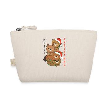 Beaver Christmas Tree Christmas Animals Beaver - Organic Pouch - nature - Front