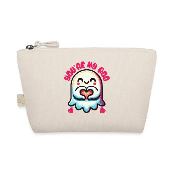 Cute Ghost Motif You're My Boo - Organic Pouch - nature - Front