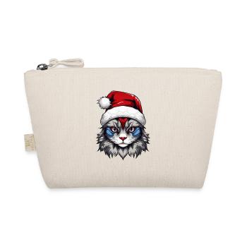 Portrait de Noël Tête de Chat - Trousse biologique - nature - Devant