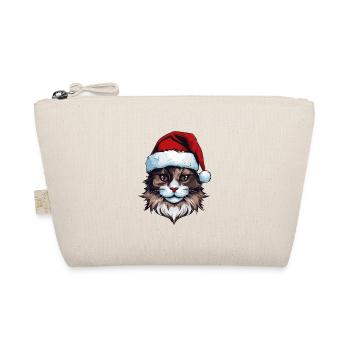 Portrait de Noël Tête de Chat - Trousse biologique - nature - Devant