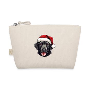 Labrador Dog Head Christmas Portrait - Organic Pouch - nature - Front