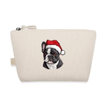Bouledogue Français Tête de Chien Noël - Trousse biologique - nature - Devant