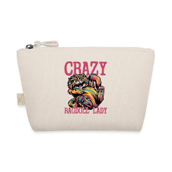 Crazy Ragdoll Lady Mother Kitten Cat - Bio-Täschchen - Natur - Vorne
