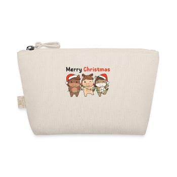 Horse Christmas Winter Animals Horse - Organic Pouch - nature - Front