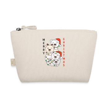 Polar Bear Christmas Tree Christmas Polar Bear - Organic Pouch - nature - Front