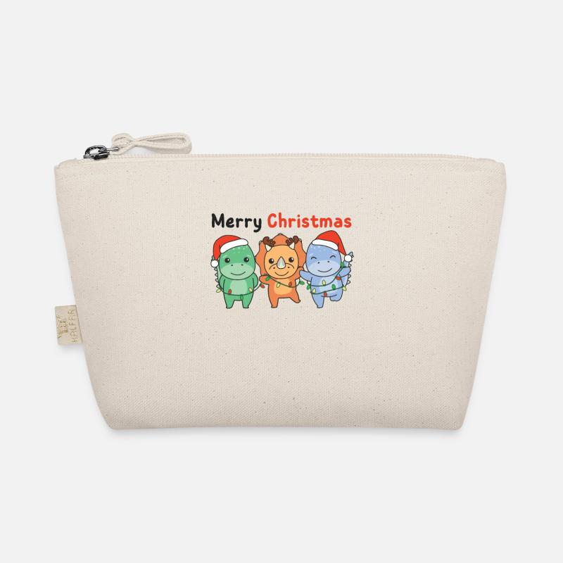 Dino Christmas Winter Animals Dino Organic Pouch