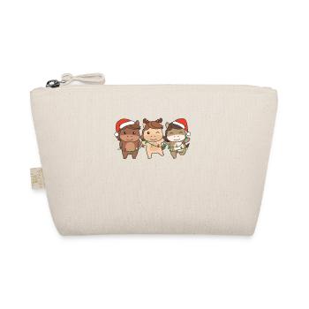 Horse Christmas Winter Animals Horse - Organic Pouch - nature - Front