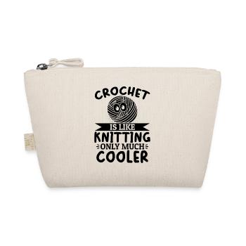 Crochet is like Knitting only much cooler - Croche - Bio-Täschchen - Natur - Vorne