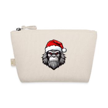 Portrait de Noël tête de gorille - Trousse biologique - nature - Devant