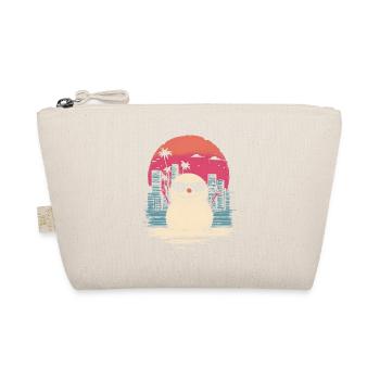 Snowman Retro Synthwave Retrowave Gift - Organic Pouch - nature - Front