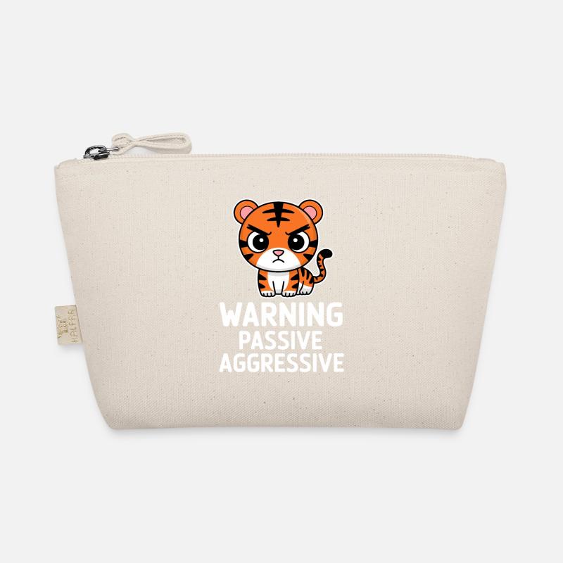 Warning Passive Aggressive Tiger Cartoon Bio-Täschchen