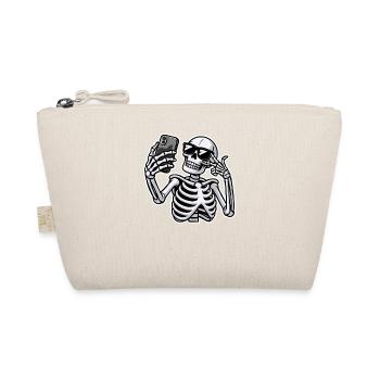 Cool Selfie Squelette Joyeux Halloween Effrayant Os - Trousse biologique - nature - Devant
