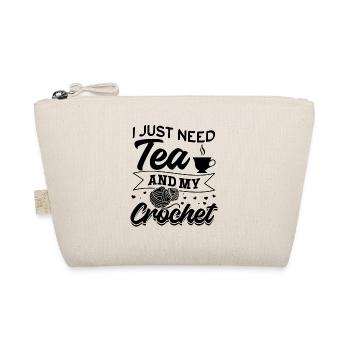 Crocheting Crochet Lover I just need tea and my cr - Bio-Täschchen - Natur - Vorne