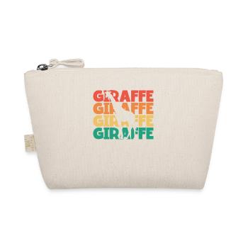 Girafe Rétro Texte Africain Giraffidae Nubian - Trousse biologique - nature - Devant