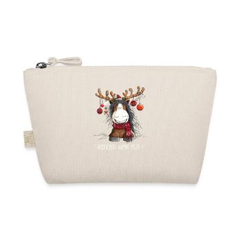 Weihnachten Pferd - Bio-Täschchen - Natur - Vorne
