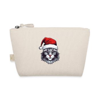 Portrait de Noël Tête de Chat - Trousse biologique - nature - Devant