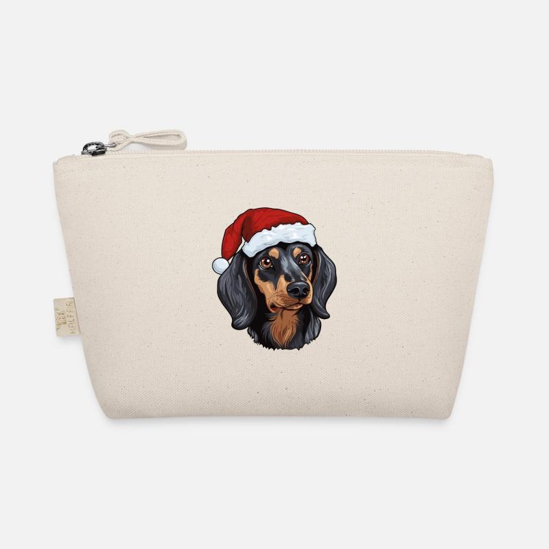 Teckel tête de chien Noël Trousse biologique