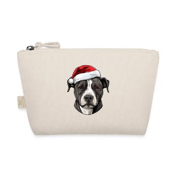 Staffordshire Bull Terrier Dog Head Christmas P - Organic Pouch - nature - Front