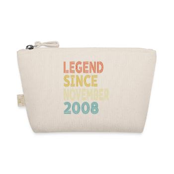 Vintage Legend Since November 2008, 16th birthday - Organic Pouch - nature - Front