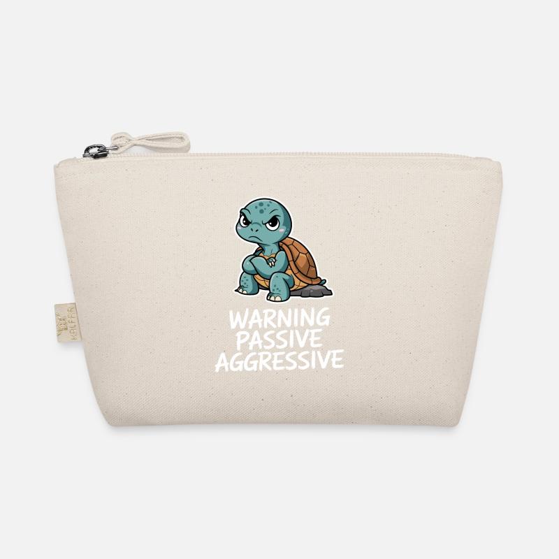 Warning Passive Aggressive Turtle Organic Pouch