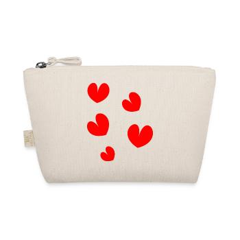 HEART. NOEL. CHRISTMAS. HEARTS. HEART. FATHER's DAY - Organic Pouch - nature - Front