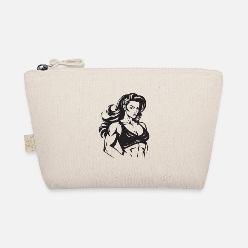 Woman Muscles Workout Gym Organic Pouch