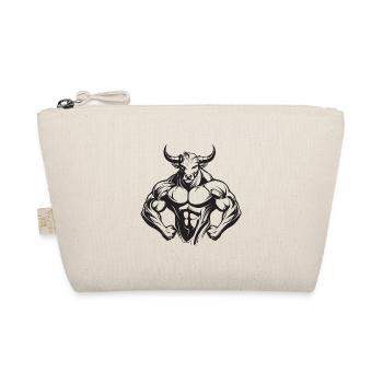 Bulle Stier Muskeln Workout Gym - Bio-Täschchen - Natur - Vorne