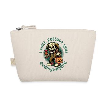 Creepy Halloween Skeleton Dog Stalker - Organic Pouch - nature - Front